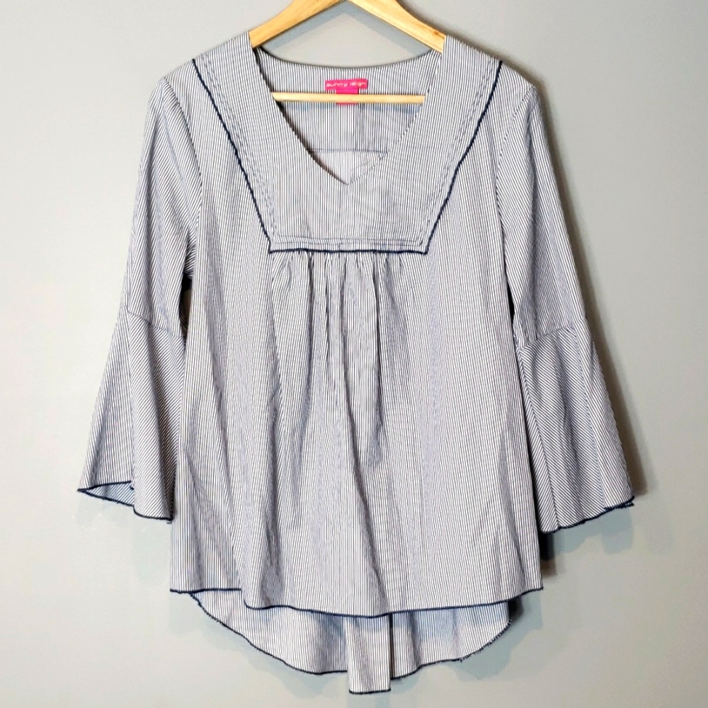 Sunny Leigh Coastal Striped Top Large